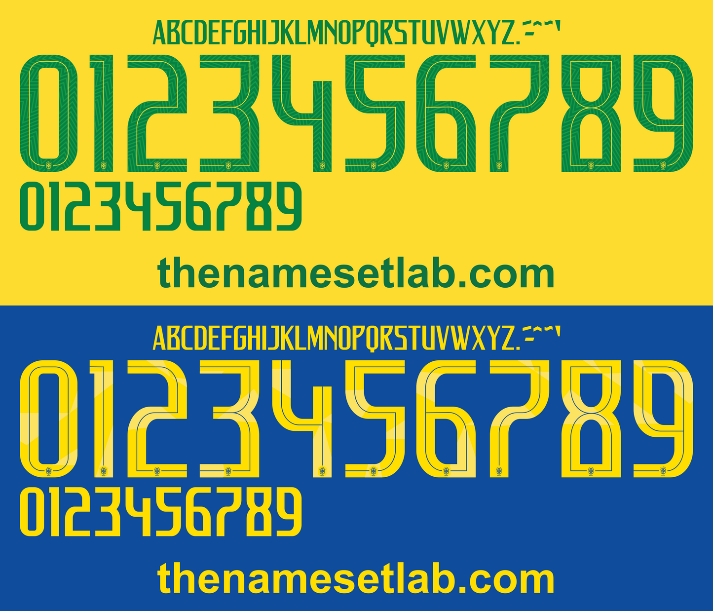 Brazil 1998 Football Nameset AI Vector File
