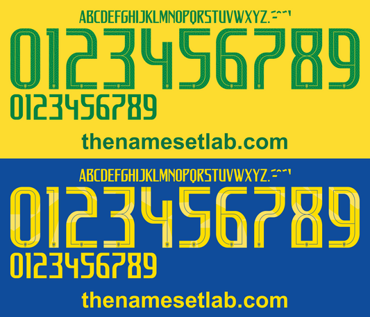 Brazil 1998 Football Nameset AI Vector File