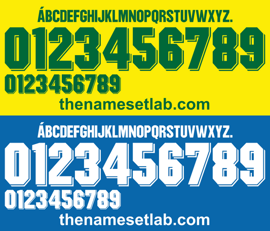 Brazil 1994-1996 Football Nameset AI Vector File