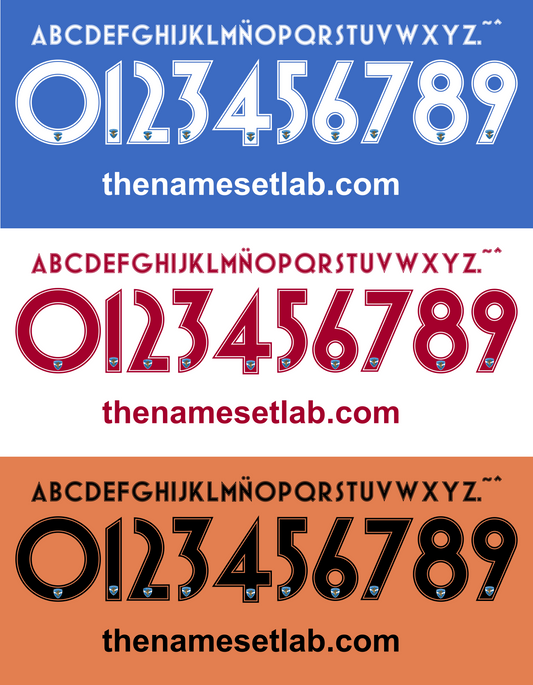 Three sets of Brescia 2012-2013 Namesets displayed on different colored backgrounds with 'thenamesetlab.com' branding.