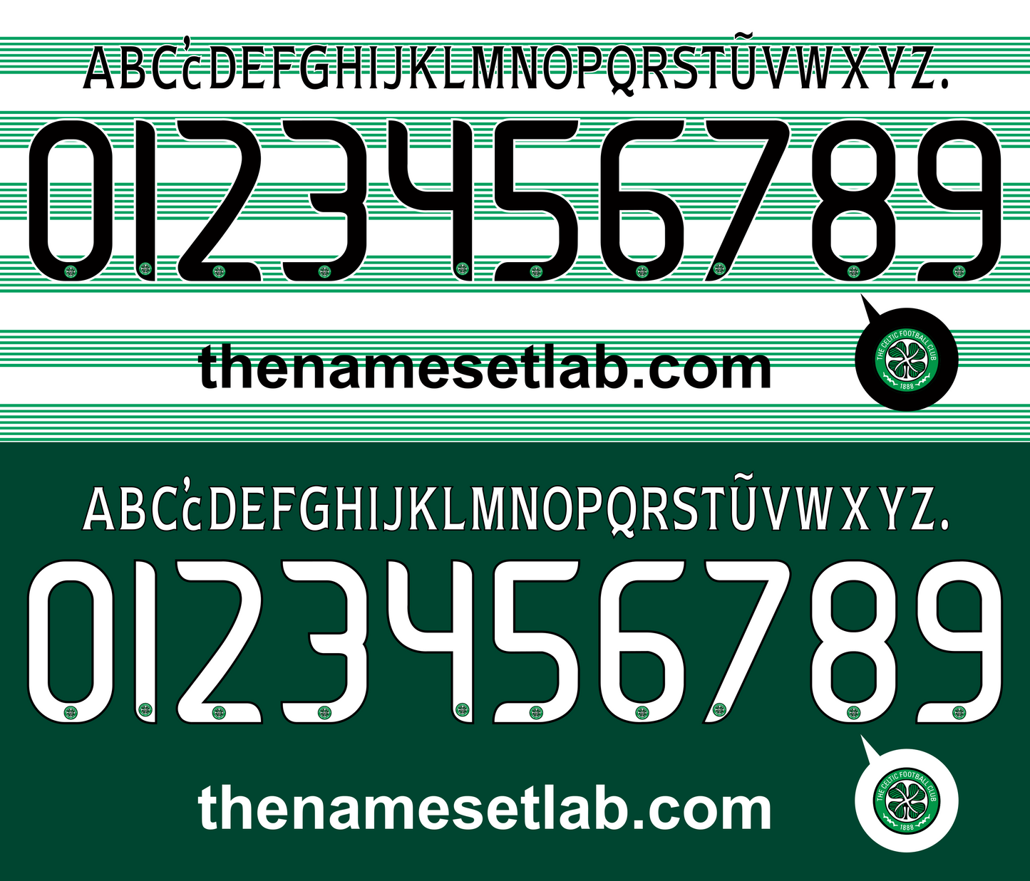 Celtic UCL 2014–2015 Nameset Mockup
