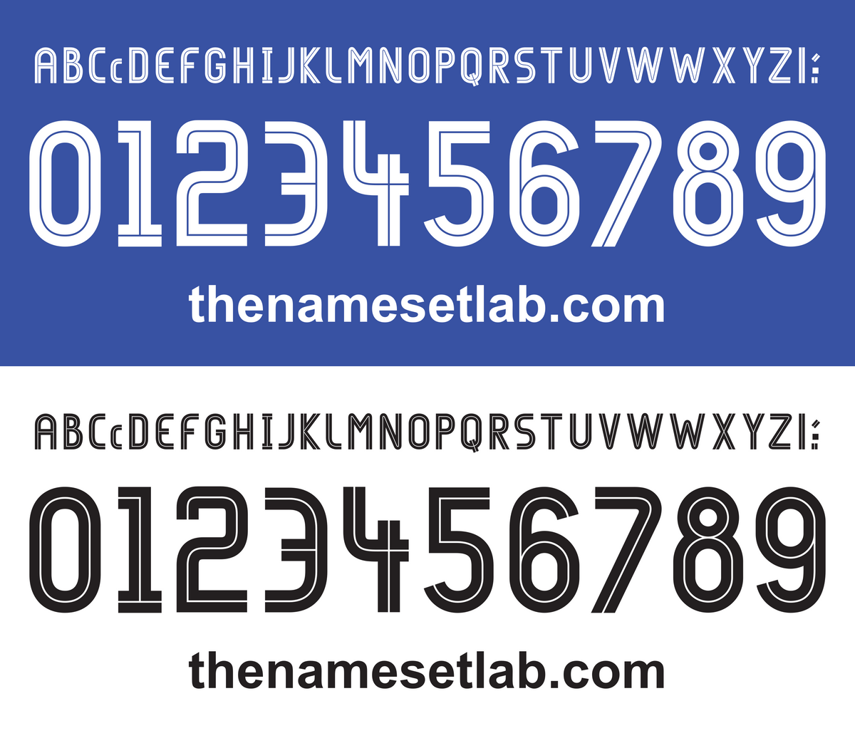 Alphabet Chelsea Chelsea 2004-2006 UCL / Cup Font Nameset AI Vector File – The Nameset Lab