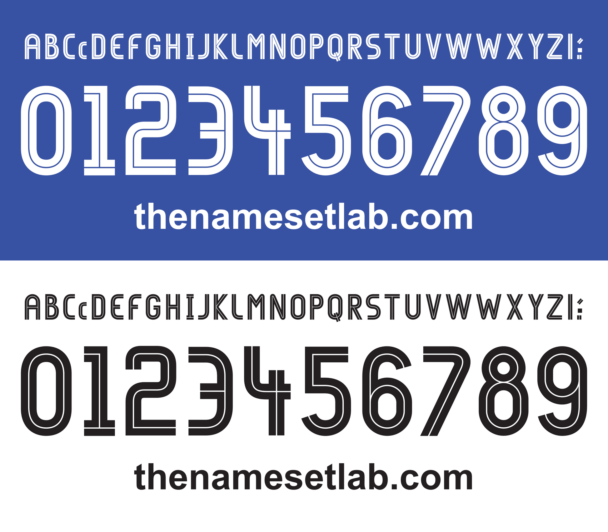 Chelsea 2004-2006 UCL Cup nameset Classic Premier font vector file
