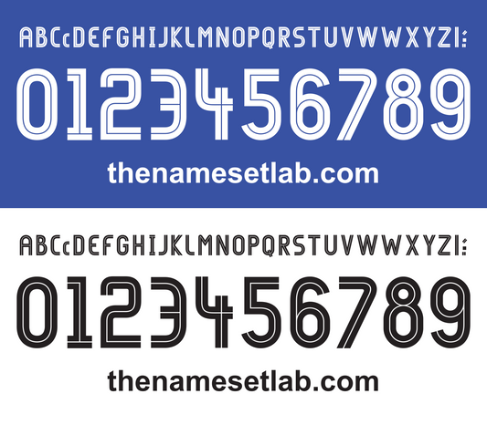 Chelsea 2004-2006 UCL Cup nameset Classic Premier font vector file
