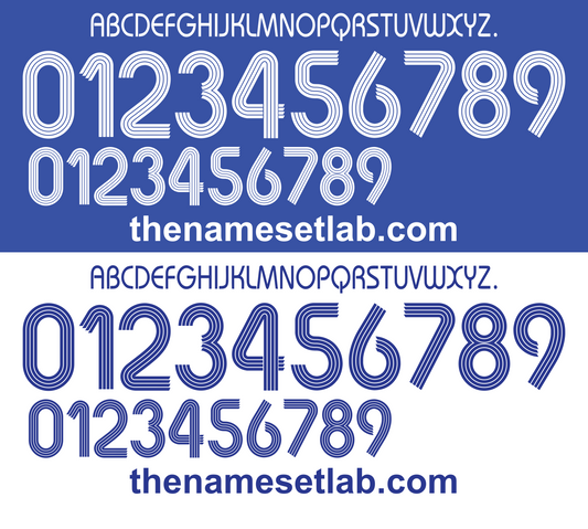 Chelsea 2006-2008 UCL Cup nameset Classic Premier font vector design
