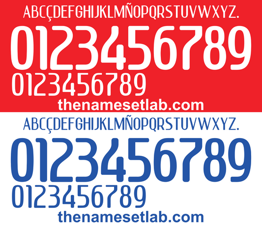 Chile 2015 Football Nameset AI Vector File