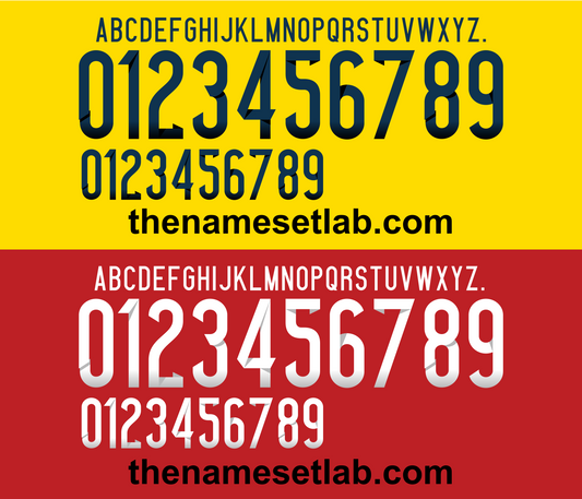 Colombia 2014 Football Nameset AI Vector File