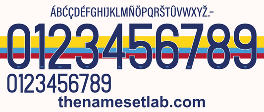 Colombia 2024 100 Years Football Nameset AI Vector File