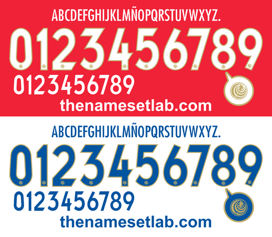 Costa Rica 2016-2017 Football Nameset AI Vector File