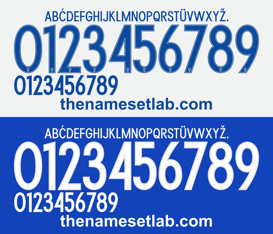 Croatia 2016 Football Nameset AI Vector File