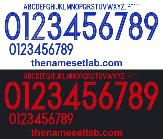 Croatia 2018 Football Nameset AI Vector File