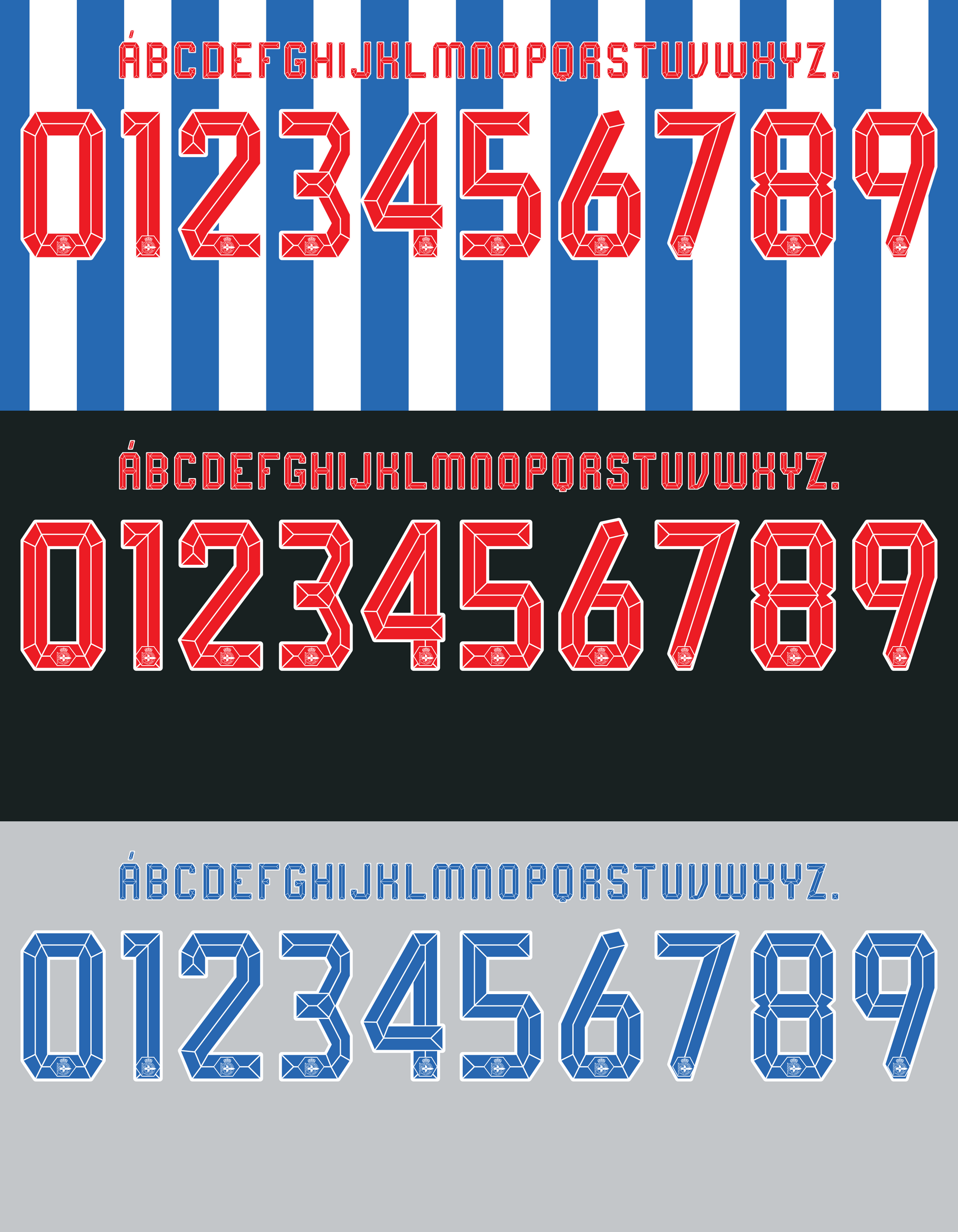Deportivo Coruna 2012-2013 Nameset AI Vector File