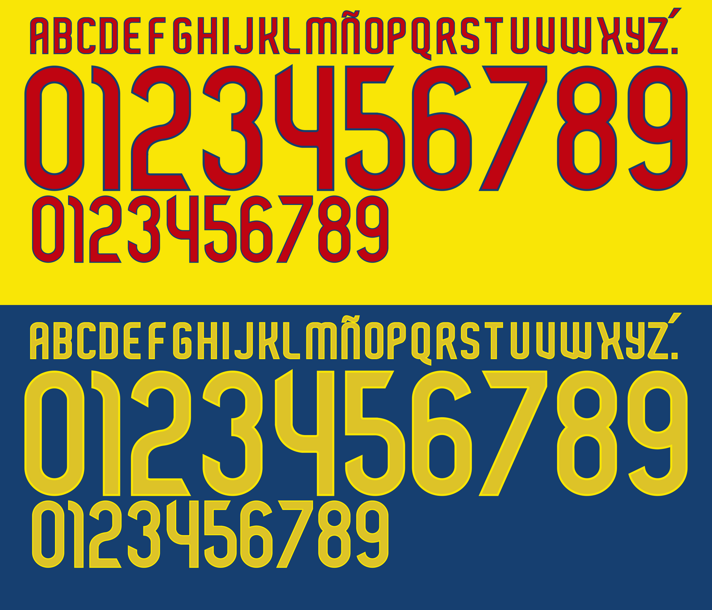 Ecuador 2015-2016 Football Nameset AI Vector File