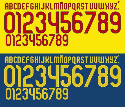 Ecuador 2015-2016 Football Nameset AI Vector File