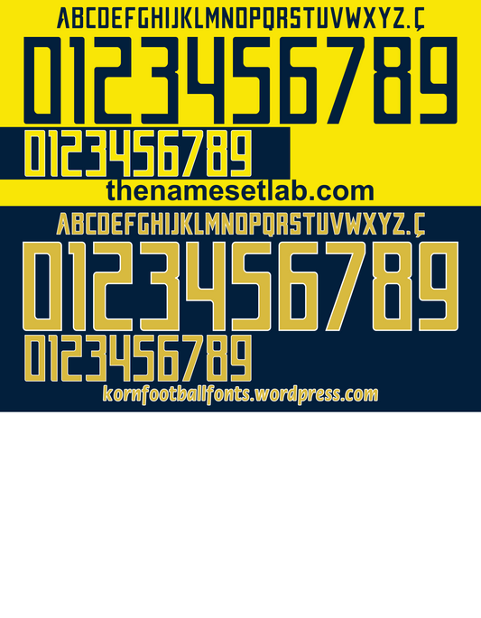 Ecuador 2016 Football Nameset AI Vector File
