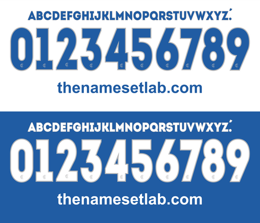 Empoli 2015-2016 Nameset set with 'the nameset lab' branding on a blue background