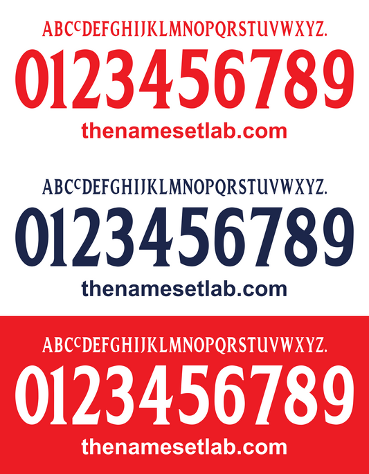 England 2000-2002 Football Nameset AI Vector File