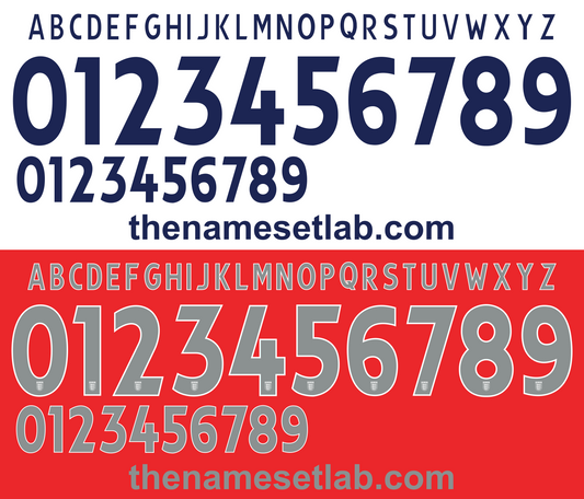 England 2004 Football Nameset AI Vector File