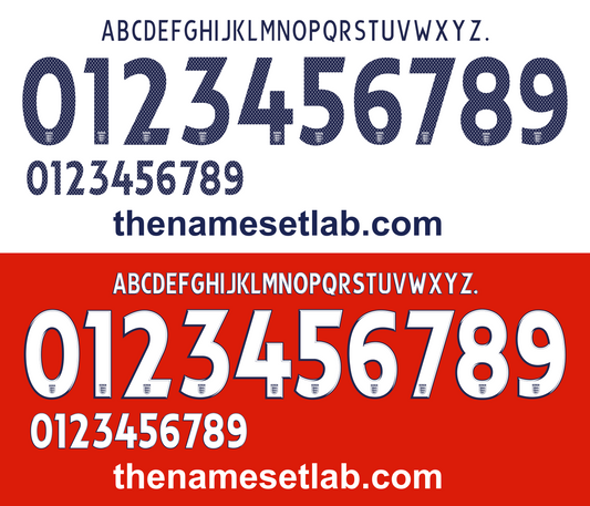 England 2008 Football Nameset AI Vector File