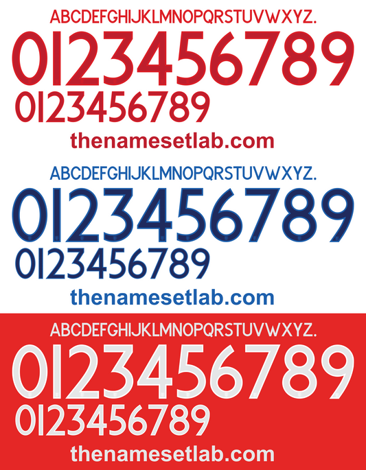 England 2010-2012 Football Nameset AI Vector File
