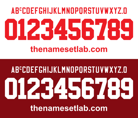 England 1994-1996 Football Nameset AI Vector File