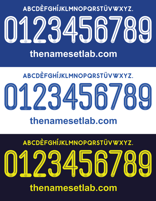 Everton 2017-2018 nameset 17/18 font vector file
