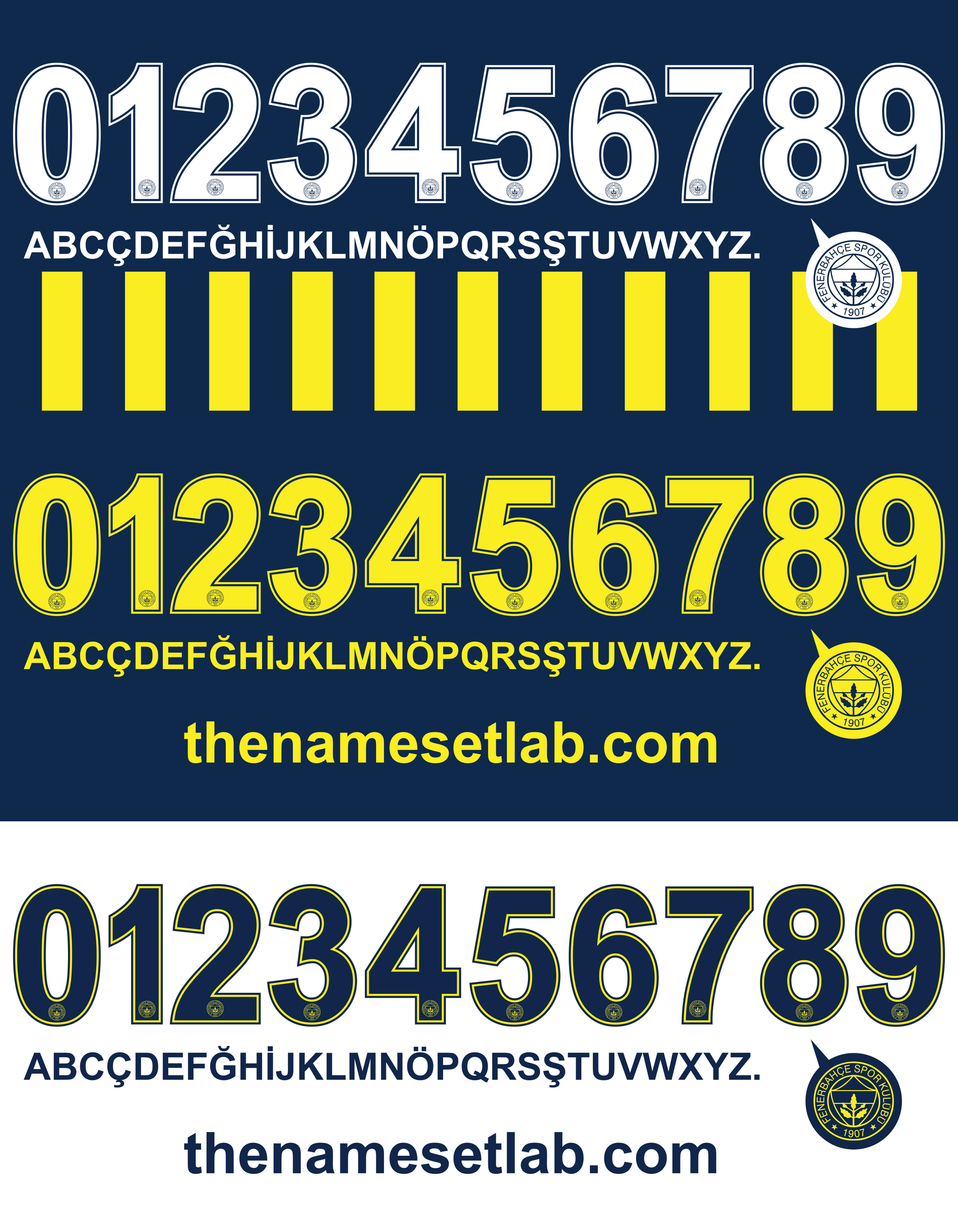 Fenerbahce 2013–2014 Nameset Mockup