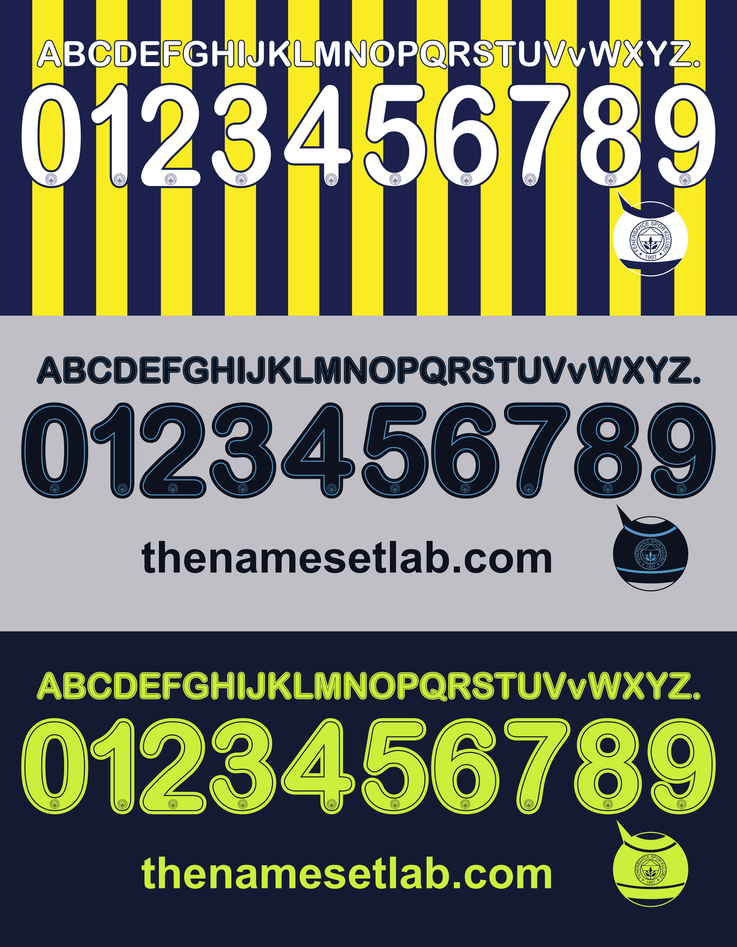 Fenerbahce 2015–2016 Nameset Mockup