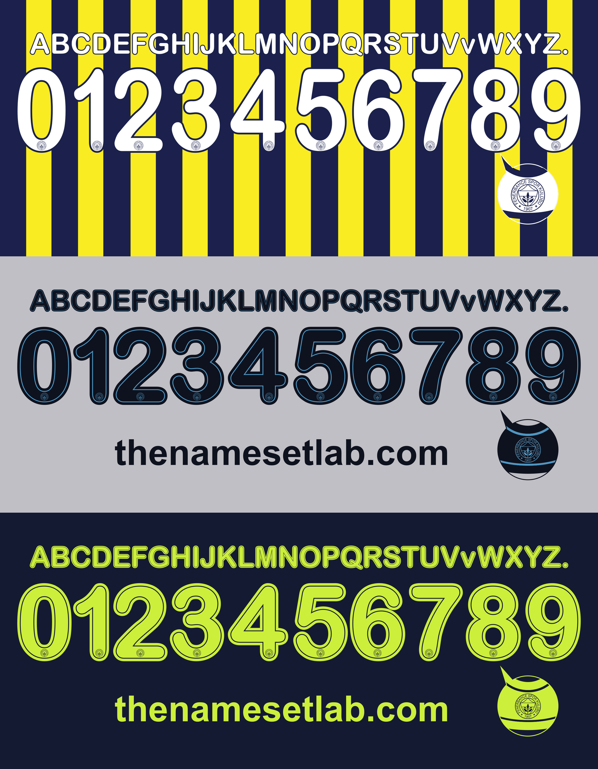 Fenerbahce 2015–2016 Nameset Mockup