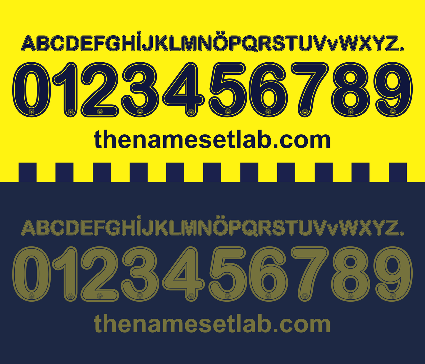 Fenerbahce 2019–2020 Nameset Mockup