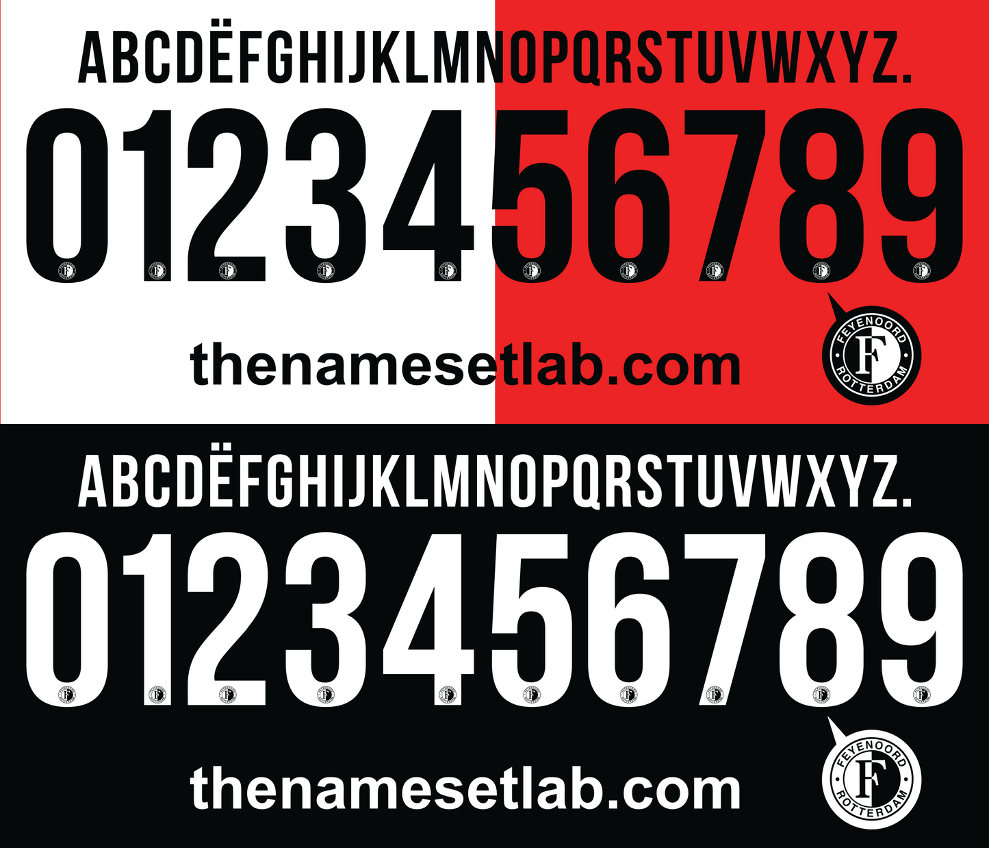 Feyenoord 2014–2015 Nameset Mockup