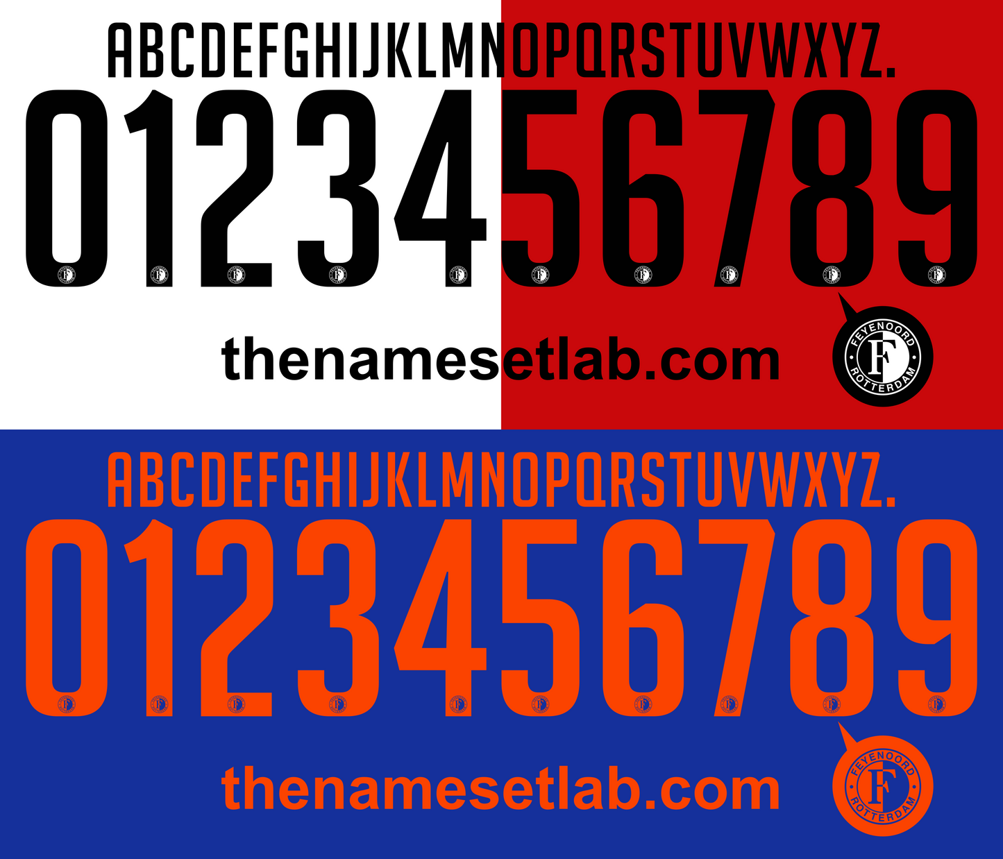 Feyenoord 2015–2016 Nameset Mockup