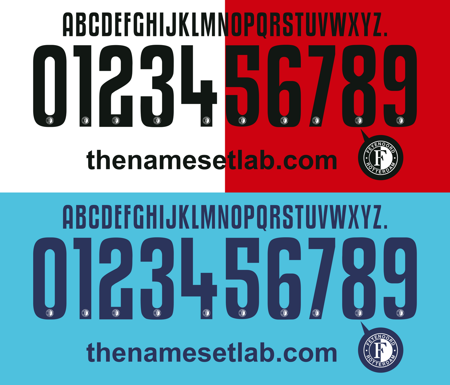 Feyenoord 2016–2017 Nameset Mockup
