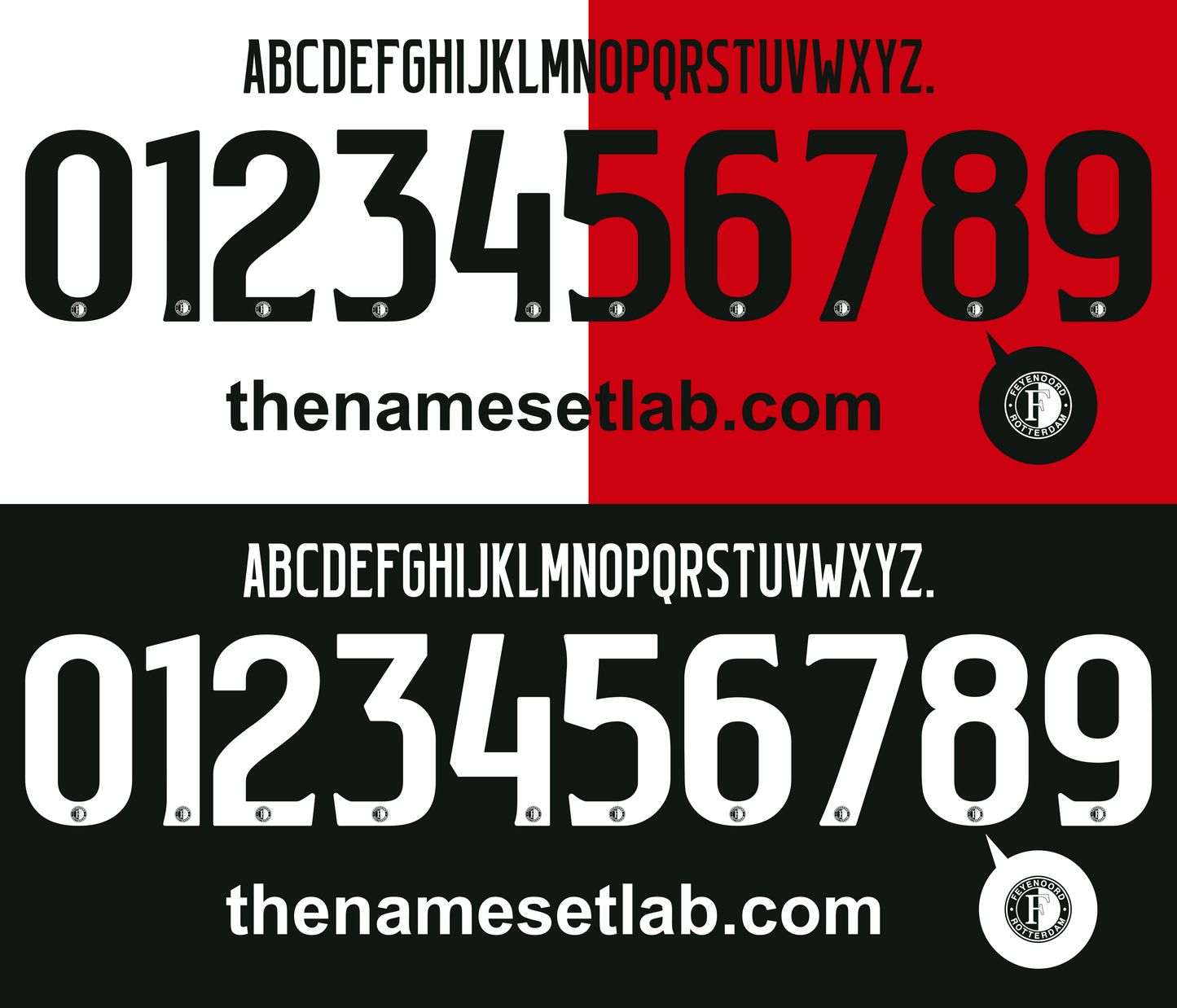 Feyenoord 2017–2018 Nameset Mockup