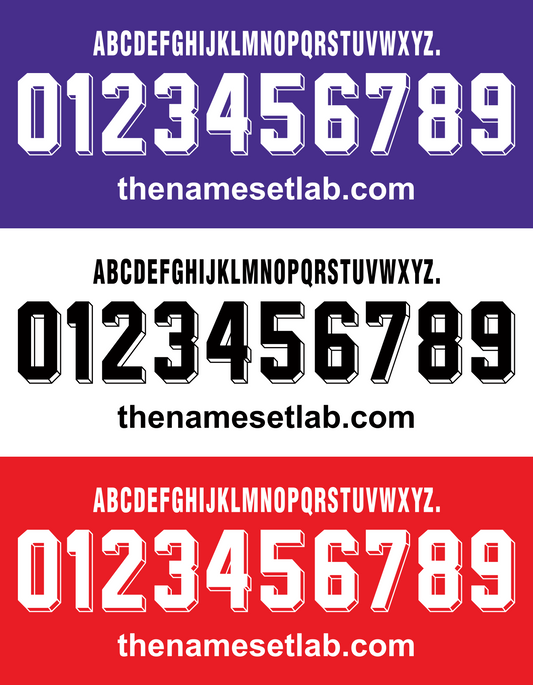Three Fiorentina 1998-2000 Nameset fonts with text and website URL 'thenamesetlab.com' on a white background.