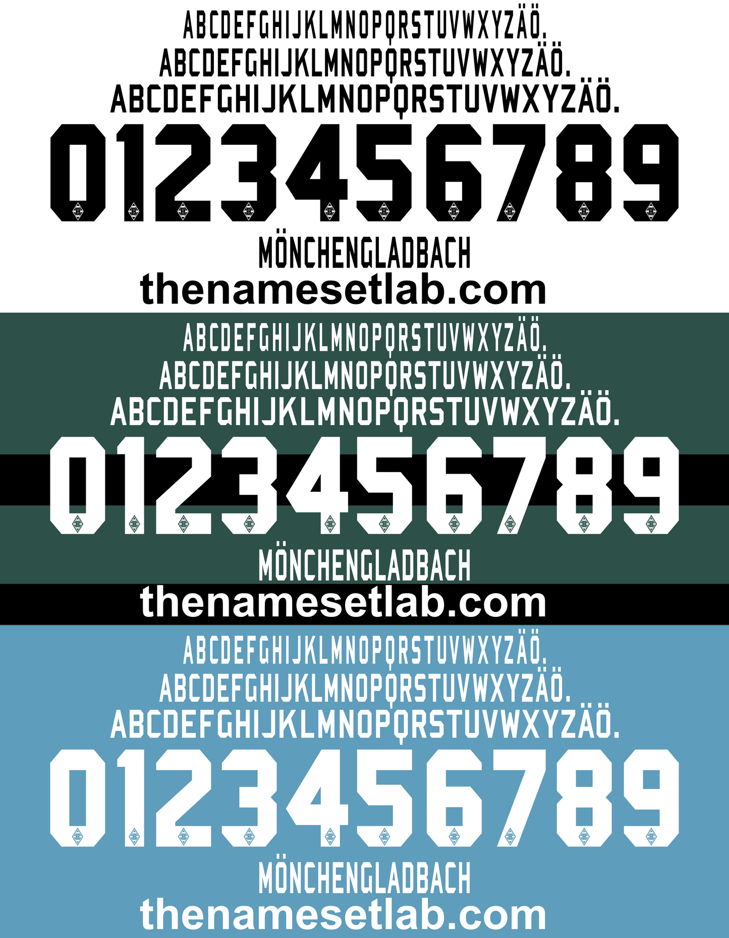 Gladbach 2010-2011 Nameset AI Vector File