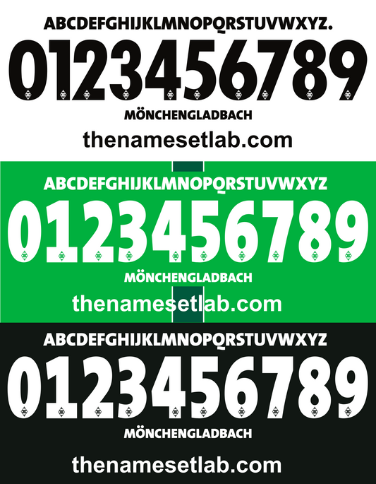Gladbach 2014-2015 Nameset AI Vector File
