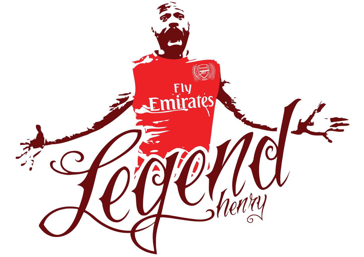 Thierry Henry Tribute Patch preview image showing the vector artwork design for this digital download.