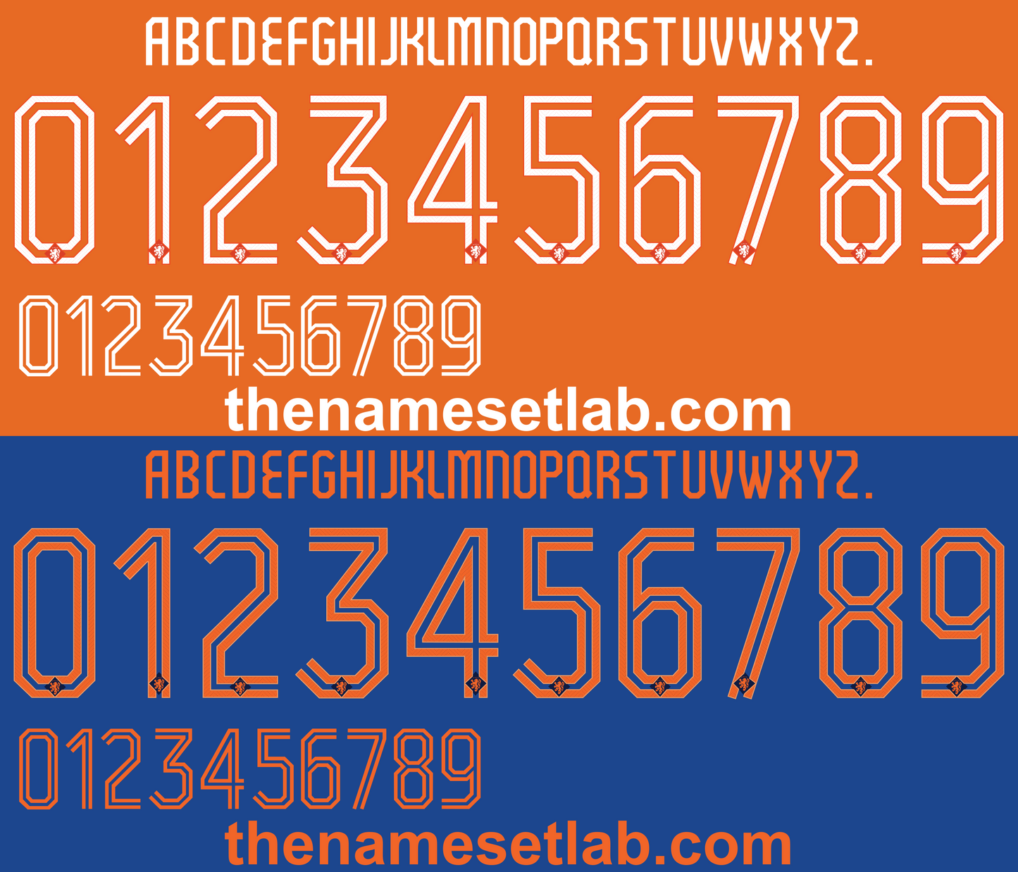 Holland 2014 Football Nameset AI Vector File