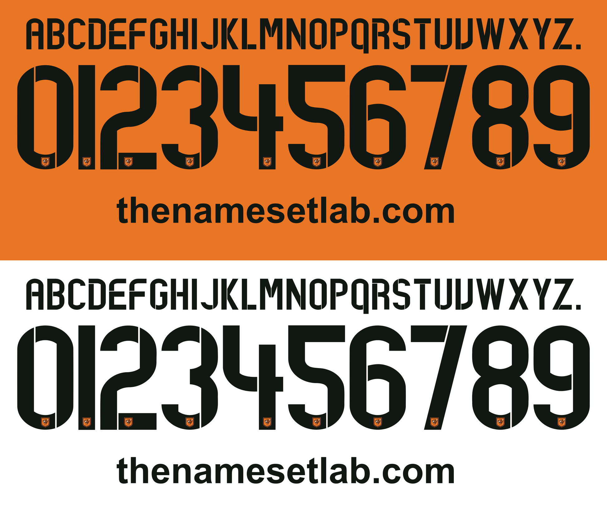 Hull City 2014-2015 nameset 14/15 font vector file
