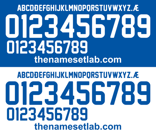 Iceland 2018 Football Nameset AI Vector File