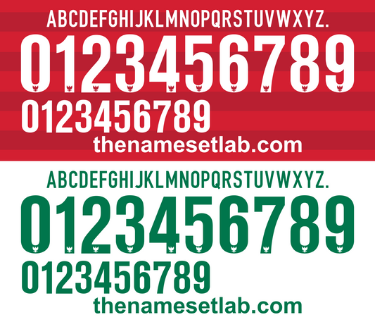 Indonesia 2012-2014 Football Nameset AI Vector File
