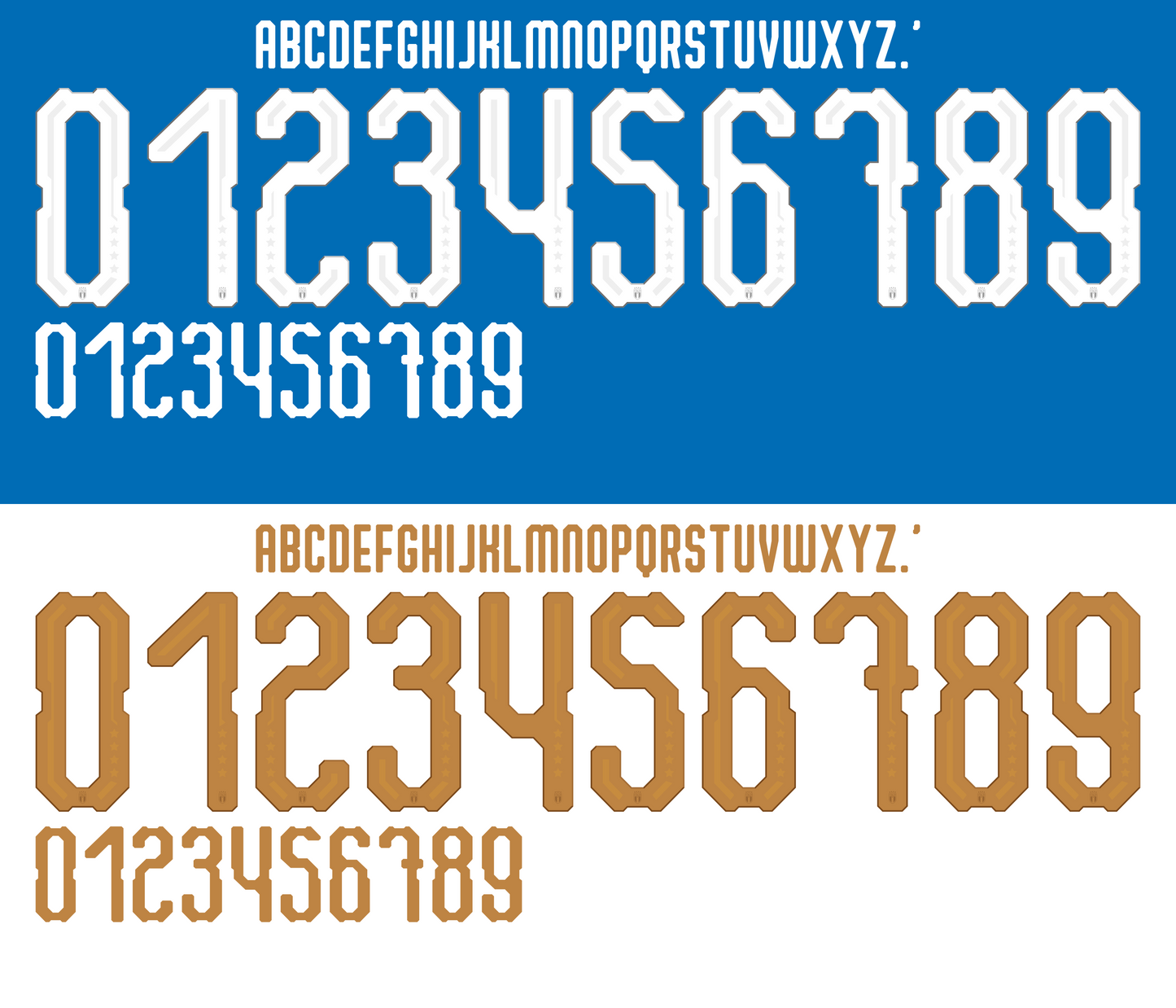 Italy 2018 Football Nameset AI Vector File