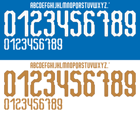 Italy 2018 Football Nameset AI Vector File