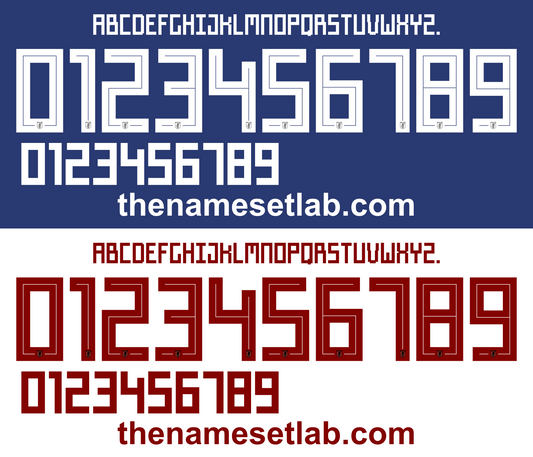 Japan 2018 Football Nameset AI Vector File