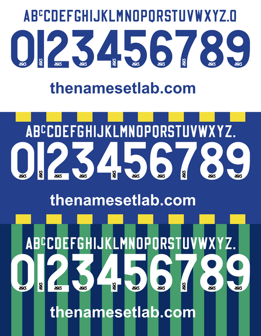 Leeds United 1993-1995 nameset 93/95 font vector file
