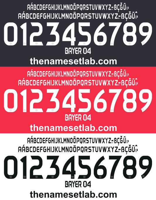 Leverkusen 2016-2017 Nameset AI Vector File