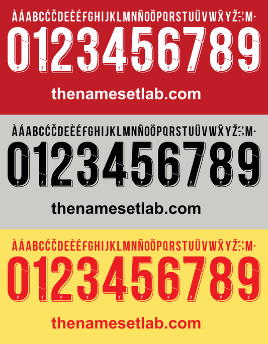 Liverpool 2020-2021 UCL / Cup Font Nameset AI Vector File