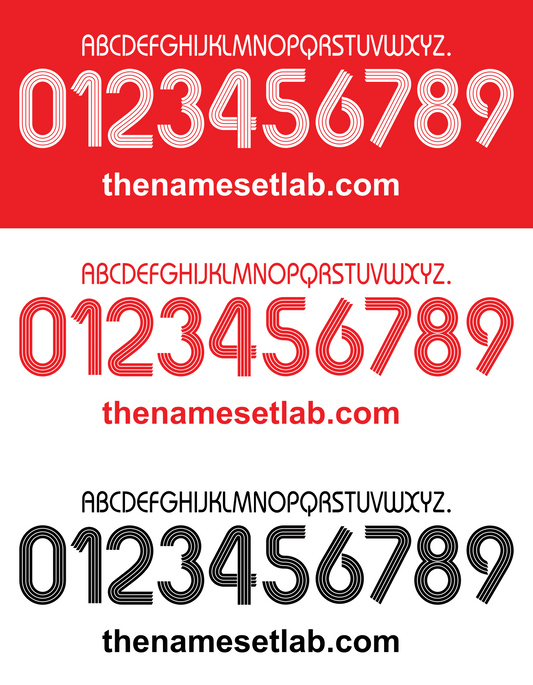 Liverpool 2006-2008 UCL / Cup Font Nameset AI Vector File