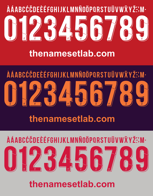 Liverpool 2018-2019 UCL / Cup Font Nameset AI Vector File